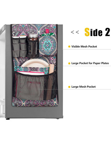 Organizador de Mini Nevera Rexmica 14 Bolsillos Verde Bohemia