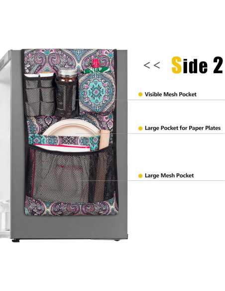 Organizador de Mini Nevera Rexmica 14 Bolsillos Verde Bohemia Organizador de Mini Nevera Rexmica 14 Bolsillos Verde Bohemia