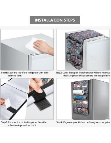 Organizador de Mini Nevera Rexmica 14 Bolsillos Verde Bohemia