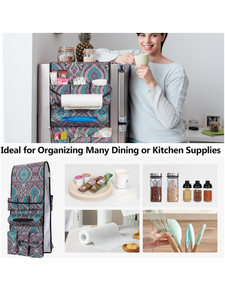 Organizador de Mini Nevera Rexmica 14 Bolsillos Verde Bohemia Organizador de Mini Nevera Rexmica 14 Bolsillos Verde Bohemia