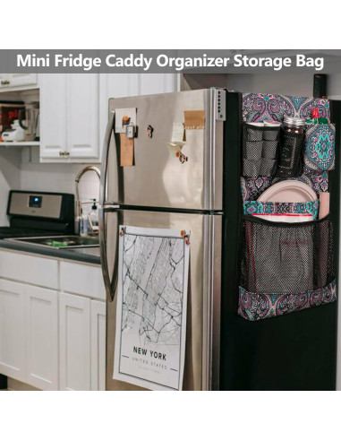 Organizador de Mini Nevera Rexmica 14 Bolsillos Verde Bohemia