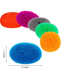 Esponjas de Plástico Blulu 15 Piezas No Rayantes 7.9 cm 2