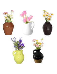 Imanes de Cerámica Mini Jarrón Cacukap - 5 Piezas Decorativos