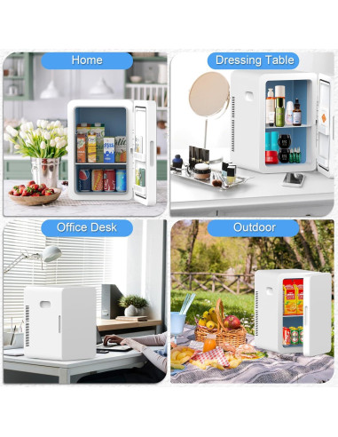 Mini Nevera Portátil Advwin 22L Enfriador y Calentador Blanco