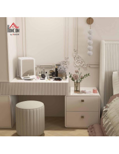 Mini Nevera HOMCOM 10L con Espejo LED para Cuidado de Piel 2