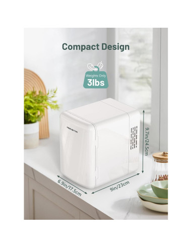 Mini Nevera 4L KEENSTAR KM-12 Enfriador y Calentador Blanco