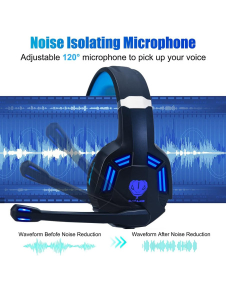 Auriculares Gaming GH-4 HaiDiKaiSi con Micrófono y Sonido Estéreo