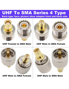 Kit de Adaptadores SMA SO239 4 Piezas para Radioaficionado 2