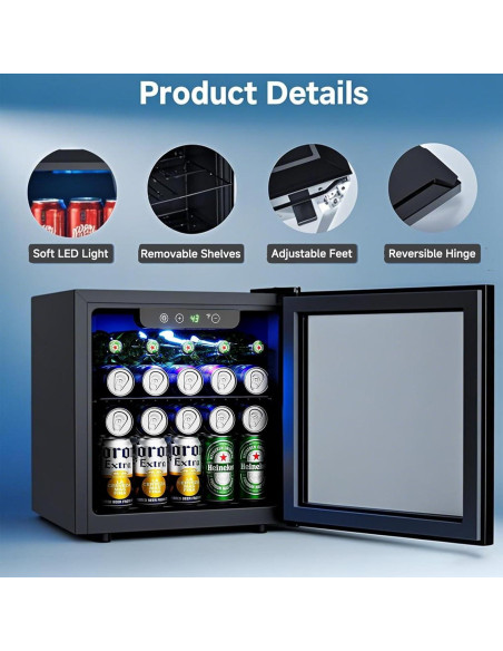 Refrigerador de Bebidas COWSAR 50 Latas 1.3 Pies Cúbicos