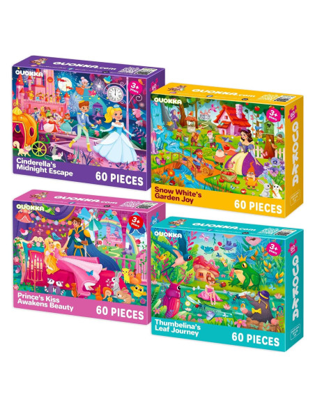 Puzzles QUOKKA para Niños 4-6 Años - Set 4 Puzzles 60 Piezas Puzzles QUOKKA para Niños 4-6 Años - Set 4 Puzzles 60 Piezas