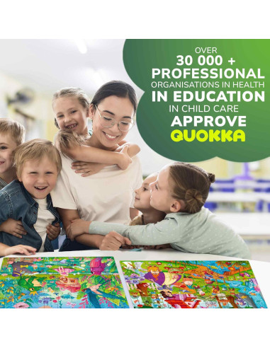 Puzzles QUOKKA para Niños 4-6 Años - Set 4 Puzzles 60 Piezas