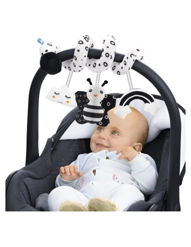 Juguete Sensorial para Asiento de Coche FPVERA Negro y Blanco