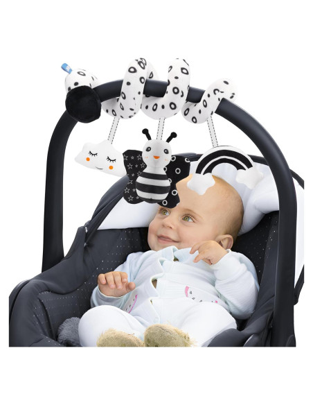 Juguete Sensorial para Asiento de Coche FPVERA Negro y Blanco