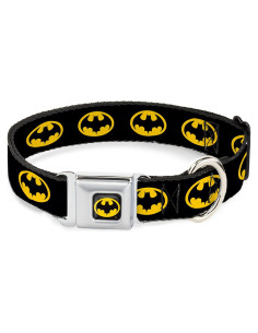 Collar para Perro Buckle-Down Batman 24-33 cm Negro Amarillo