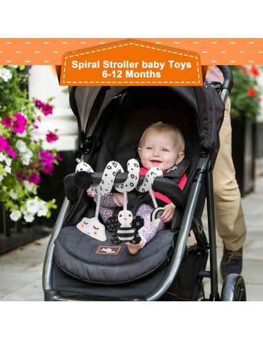 Juguete Sensorial para Asiento de Coche FPVERA Negro y Blanco
