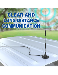 Antena de Radio Doble Banda Eightwood VHF UHF 136-480MHz 2