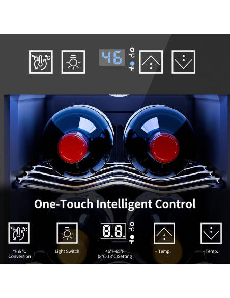 Enfriador de Vino JINJUNYE 6 Botellas Control Digital 7-19C