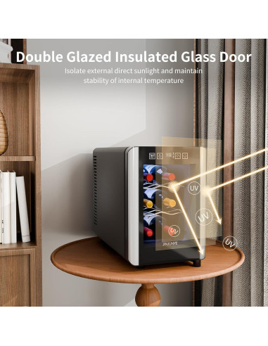 Enfriador de Vino JINJUNYE 6 Botellas Control Digital 7-19C