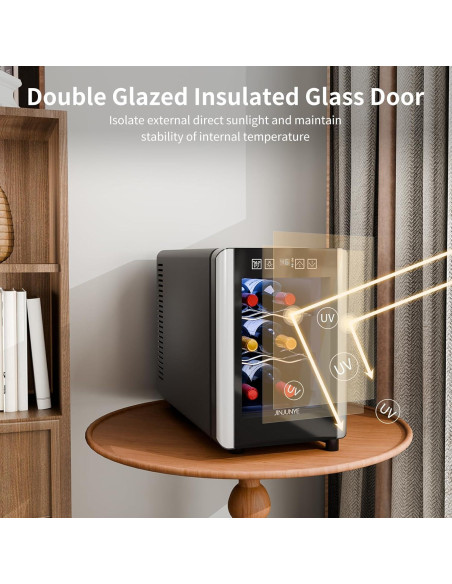 Enfriador de Vino JINJUNYE 6 Botellas Control Digital 7-19C