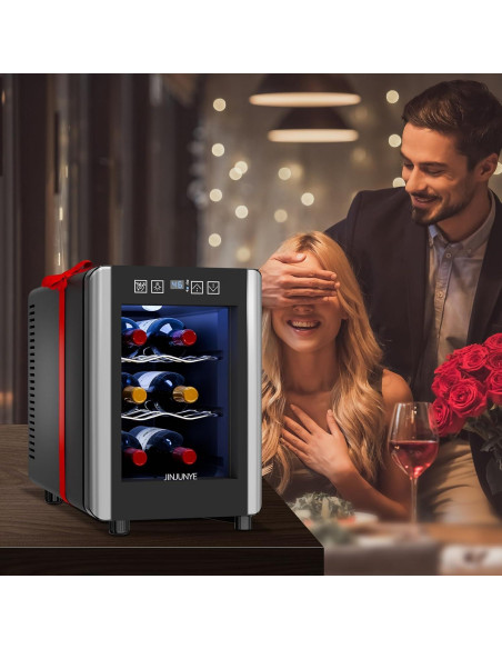 Enfriador de Vino JINJUNYE 6 Botellas Control Digital 7-19C