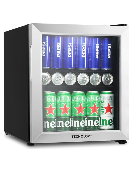 Mini Nevera Tecnolove 1.6 Pies Cúbicos Acero Inoxidable Mini Nevera Tecnolove 1.6 Pies Cúbicos Acero Inoxidable