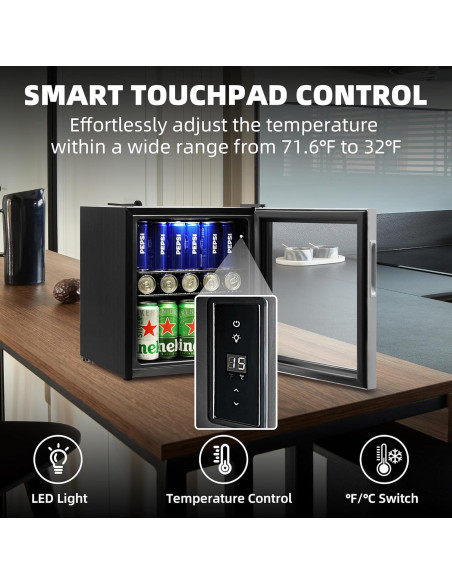 Mini Nevera Tecnolove 1.6 Pies Cúbicos Acero Inoxidable Mini Nevera Tecnolove 1.6 Pies Cúbicos Acero Inoxidable