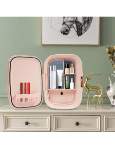 Mini Nevera Cosmética LyeXD 12L Rosa - Enfriador y Calentador 2