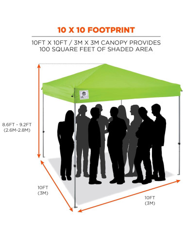 Carpa Plegable Ergodyne Refugio Instantáneo 3.05m x 3.05m Lima