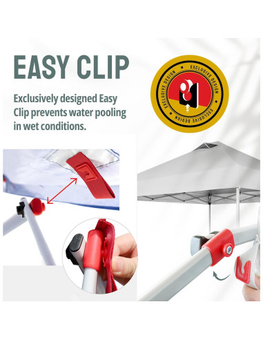 Carpa Plegable 3.05x3.05m CROWN SHADES con 1 Pared Lateral Azul