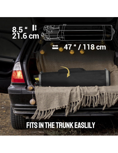 Carpa Plegable 3.05x3.05m CROWN SHADES con 1 Pared Lateral Azul