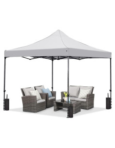 Carpa Plegable 3x3m GDY Blanca para Exterior con Protección UV