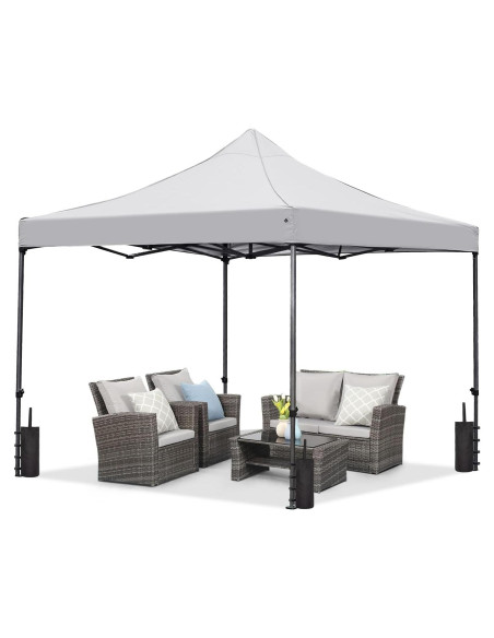 Carpa Plegable 3x3m GDY Blanca para Exterior con Protección UV