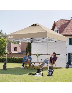Carpa Plegable 10x10 CROWN SHADES Beige con 2 Paredes Laterales 2