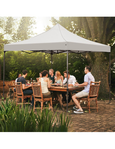 Carpa Plegable 3x3m GDY Blanca para Exterior con Protección UV