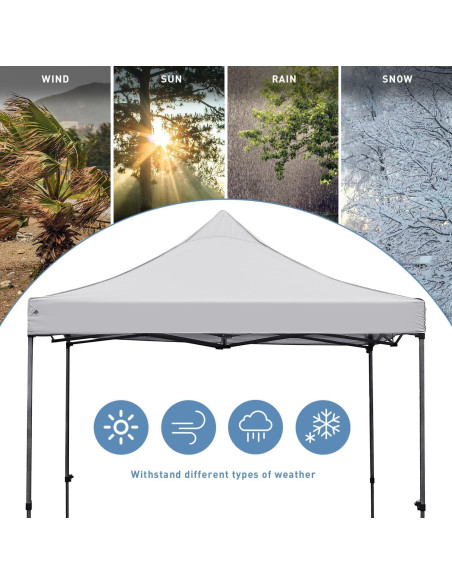 Carpa Plegable 3x3m GDY Blanca para Exterior con Protección UV
