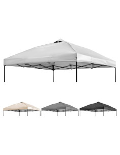 Cubierta de Reemplazo NINAT 3x3m Impermeable Blanca con Ventilación