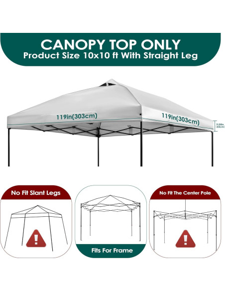 Cubierta de Reemplazo NINAT 3x3m Impermeable Blanca con Ventilación Cubierta de Reemplazo NINAT 3x3m Impermeable Blanca con Ventilación