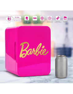 Mini Nevera Termoeléctrica Ukonic Barbie 4L Rosa 2