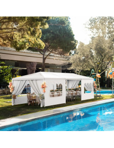 Carpa de Fiesta Exterior 3m x 9m Susici con 7 Paredes Removibles 2
