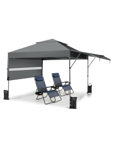 Carpa Plegable Tangkula 3.05x5.36m con Toldos Dobles