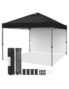 Carpa Plegable 3x3m Yaheetech con Pared Lateral y Accesorios