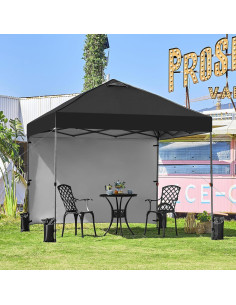 Carpa Plegable 3x3m Yaheetech con Pared Lateral y Accesorios 2