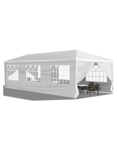 Carpa de Fiesta Kshioe 3x9m Impermeable con 8 Paredes