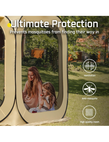 Carpa Pop-Up JELUCAMP 3.05x3.05m con Red Antimosquitos