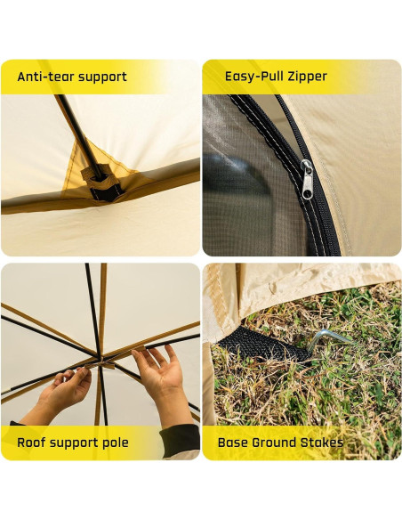 Carpa Pop-Up JELUCAMP 3.05x3.05m con Red Antimosquitos