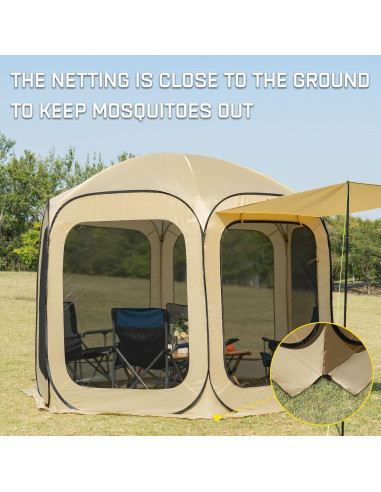 Carpa Pop-Up JELUCAMP 3.05x3.05m con Red Antimosquitos