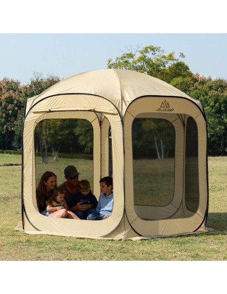 Carpa Pop-Up JELUCAMP 3.05x3.05m con Red Antimosquitos