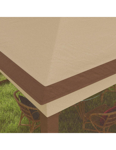 Carpa Pop-Up 3.25x3.25m Genérico con Malla y Bolsa Caqui