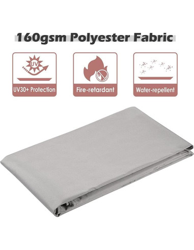 Panel Lateral Yescom 10x6.5ft para Gazebo 10x10ft - Gris