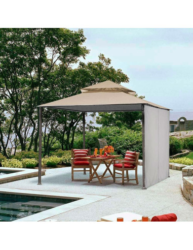 Panel Lateral Yescom 10x6.5ft para Gazebo 10x10ft - Gris